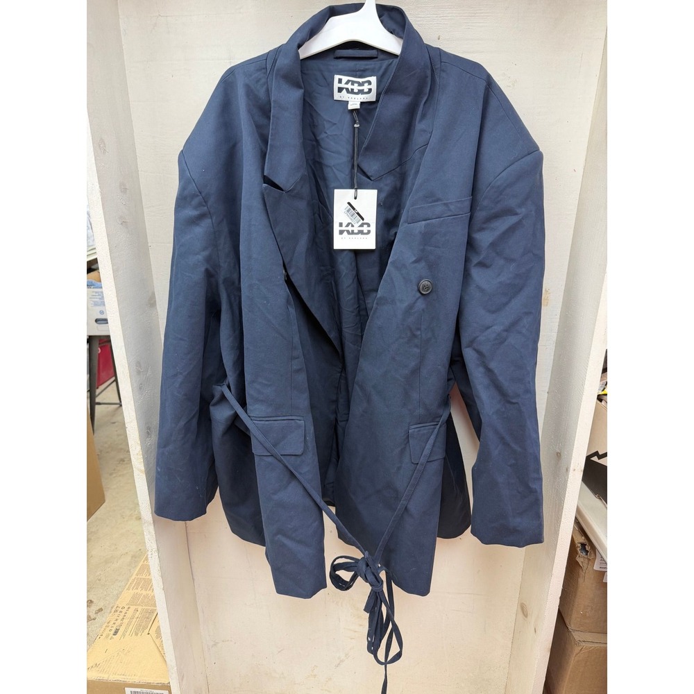 #54 New KBB Women's Blue Jacket with Belt Size 4XL